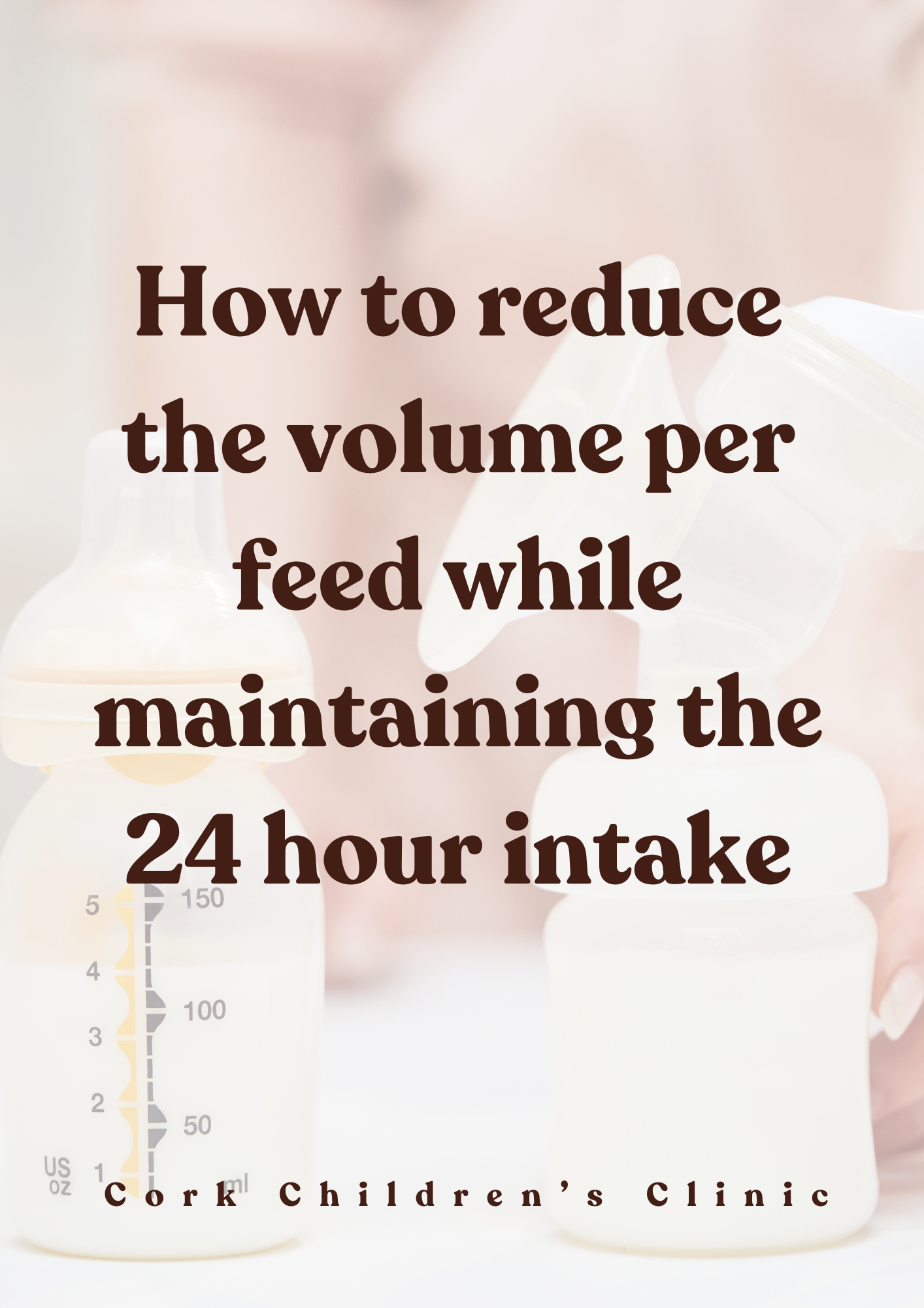 How to reduce the volume per feed while maintaining the 24hr intake